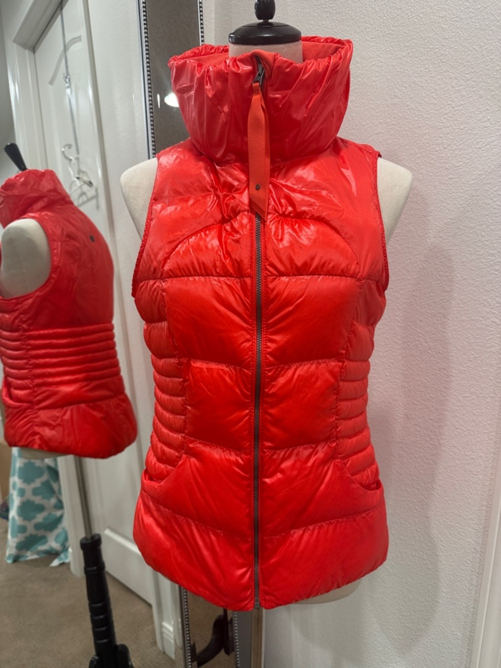 Lululemon Orange/Red Goose Down Puffer Vest